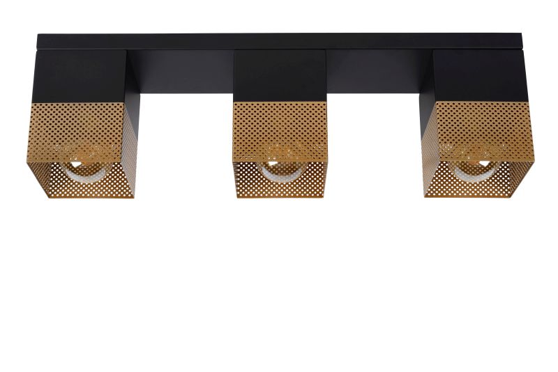 Lucide RENATE - Zapustené stropné svietidlo - 3xE27 - Matt Gold / Mosadz